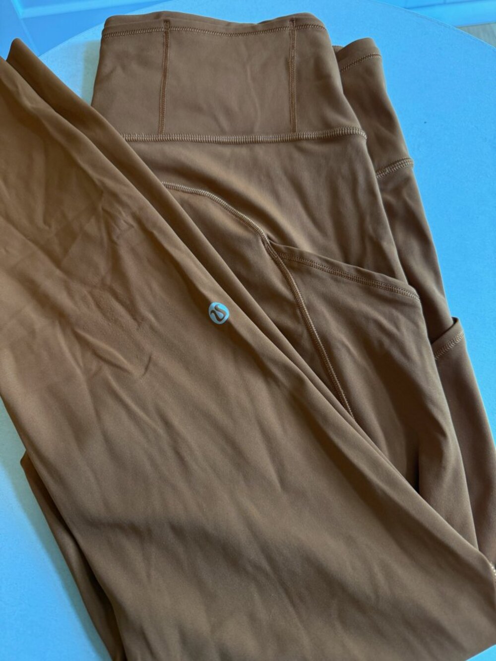 Lululemon Fast and Free High-Rise Tight 25" Pockets Brown Tan 8